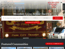 Tablet Screenshot of parkcityhomesandland.com